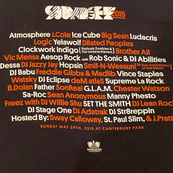 Sound Set 2015 Black Short Sleeve Concert Tee Short / Size M - Picture 5 of 9